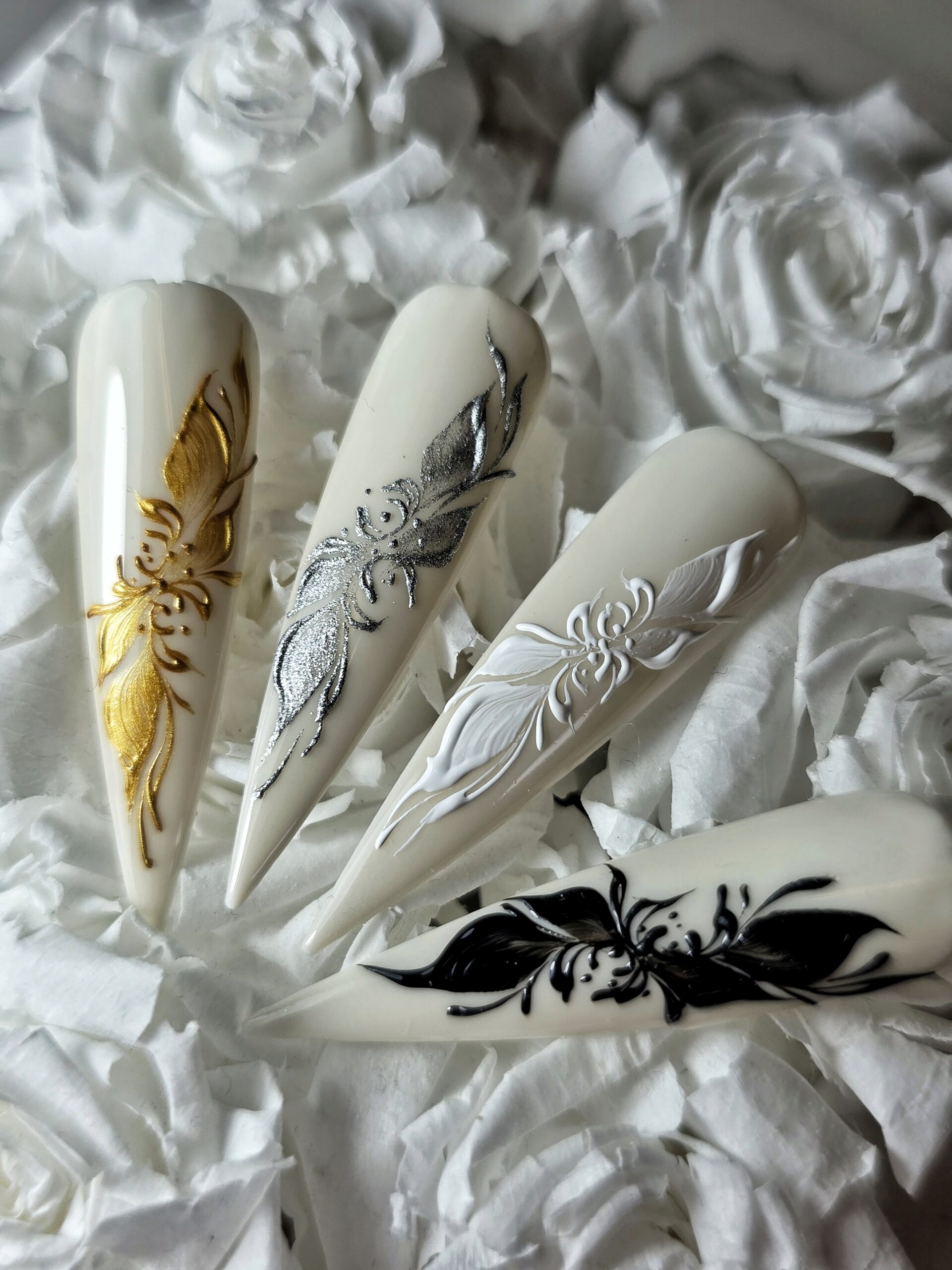 Canni - NailArt - geel - hõbe - Image 2